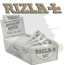 Rizla Bianche Cartine Corte Regular - Rotoli di carta bianca 25 libretti