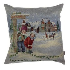 Cuscino Gobelin Lamè Natale