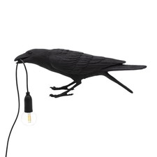 LAMPADA IN RESINA BIRD 33,5X11,5X10,5 PLAYING BLACK ART. 14736 SELETTI