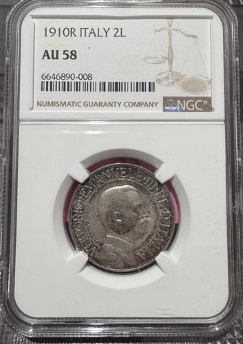 Moneta lire 1910 - moneta, slab