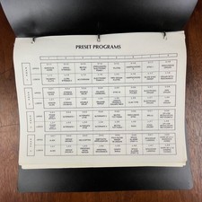 Programmi preimpostati vintage - programmi,