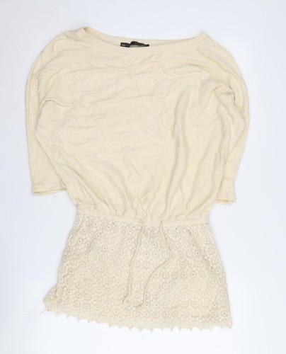 Abito donna zara beige corto - s,