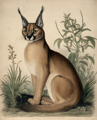 Stampa caracal seduto - stampa,