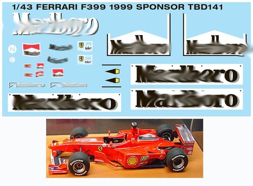 Decals per ferrari - 1/43,