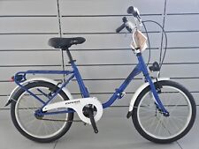 BICI GRAZIELLA PIEGHEVOLE ACCIAIO 20'' UNISEX UOMO DONNA BLU  BIANCO LUCI LED 1V