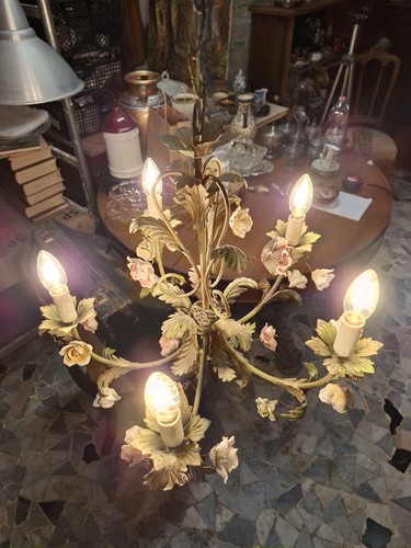 Antico lampadario ferro - antico,
