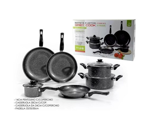 Batteria pentole padelle 9 - pentole,
