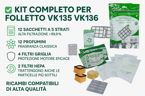 Sacchetti folletto vk135 - sacchetti,