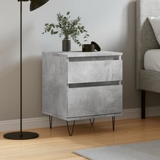 vidaXL Comodino Grigio Cemento