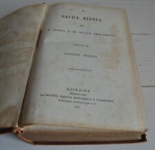 LA SACRA BIBBIA OSSIA L'ANTICO E IL NUOVO TESTAMENTO GIOVANNI DIODATI 1861