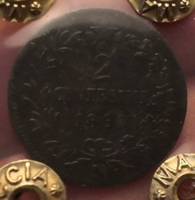 Coin 2 Centesimi 1862