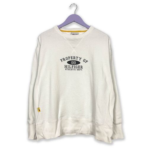 Felpa tommy hilfiger bianca - tommy,