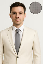 Argento Uomo Cravatta