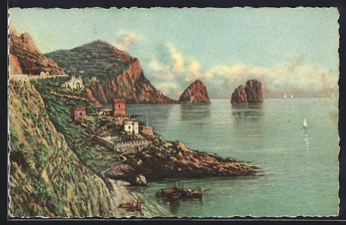 Cartolina capri barriere - capri,, le