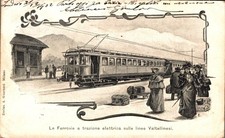 Sondrio la Ferrovia Elettrica linee Valtellinesi F. piccolo  spedita