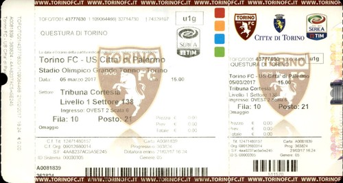 Biglietto stadio torino vs - torino,