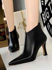 stivali stivaletti lucido nero