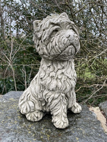Statua pietra cane west - statua,