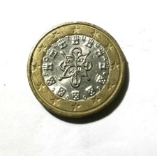 Moneta CON ERRORE DI CONIO del Portogallo UNICA e RARA DA 1 EURO DEL 2002 SPL