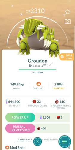 Pokémon shiny groudon - go,