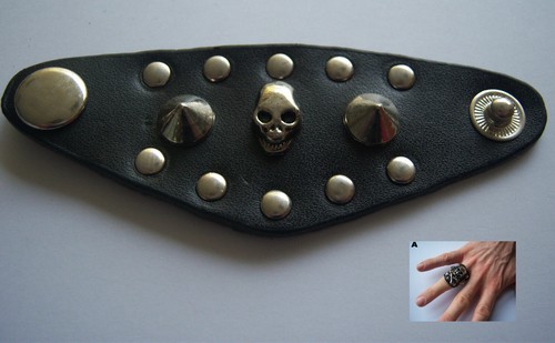 Anelli dark punk finta - dark,