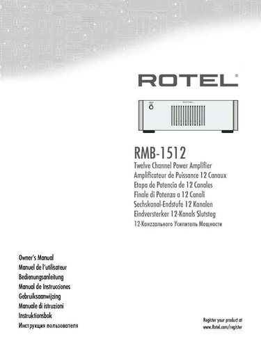 Rotel rmb 1512 - rotel, amplificatore