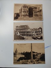lotto 3 cartoline Roma Anni 30-40 piazza del popolo Colosseo Arco di Giano