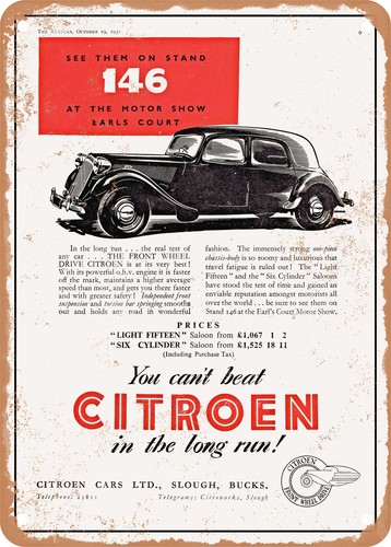 Insegna metallo 1952 - insegna, citroen