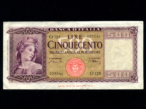Italy 80b 500 lire 1948 - italy:p-80b,500, *