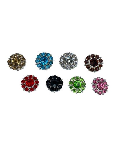 Bottone gioiello strass vetro - strass,