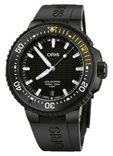 Oris Aquispro Automatico Titanio Nero Gomma Subacqueo Orologio da Uomo 400 7767