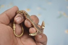 Portachiavi ancora in ottone -