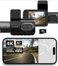 Dash Cam 4K Dual View con