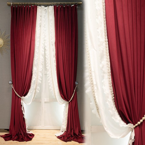 Tenda oscurante tessuto rosso - tenda,
