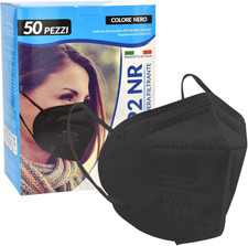 50 Pezzi Mascherine FFP2 Nere