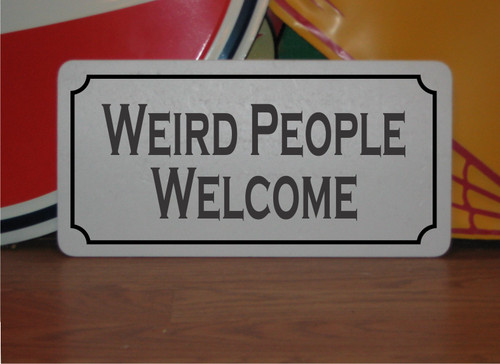Insegna metallo weird - insegna, in
