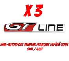 3x Logo Peugeot GT-LINE Insigne Sigle Stickers Monogramme 208 308 3008 gtline