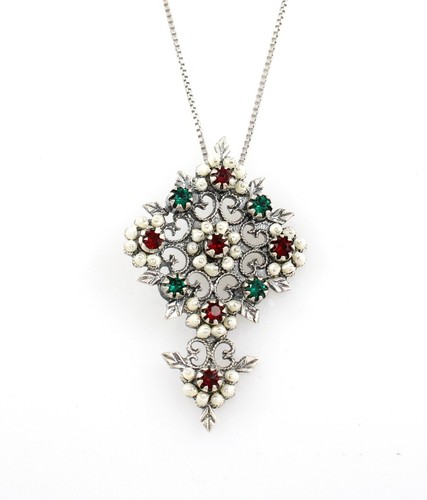 Collana pendente croce in - e,