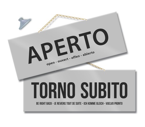 Maxi cartello aperto torno - maxi,