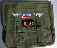 ZAINO/CARTELLA LONGRICH - COLORE VERDE - APERTURA A CINGHIA - 30 X 30 CM 