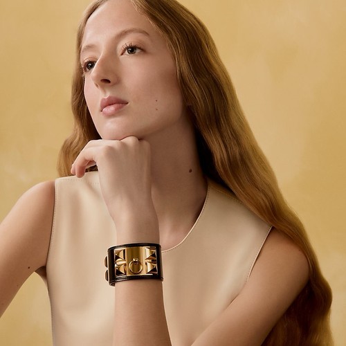 Bracciale largo hermès pelle - largo,