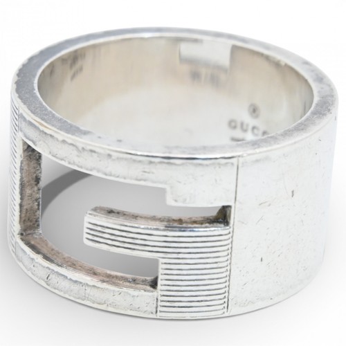 Anello largo marca - largo, gucci
