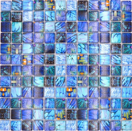 Mosaico vetro blu - vetro,