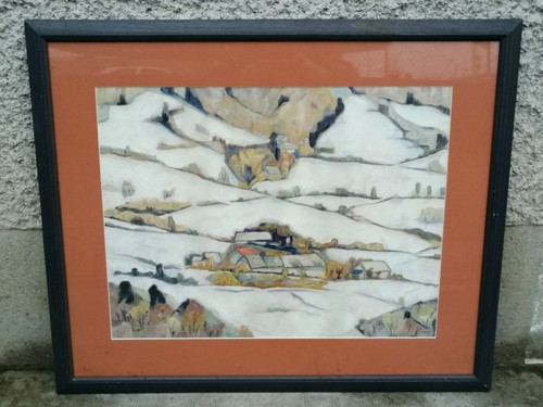 Peinture montagne bosson - peinture,