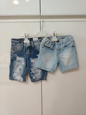 Lotto abbigliamento stock bambino neonato Bermuda jeans 6 9 mesi 2 pezzi