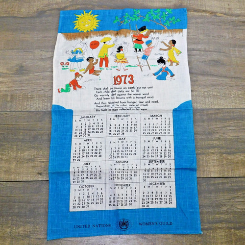 Calendario vintage 1973