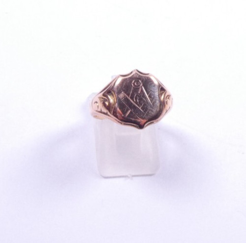 Anello sigillo oro rosa - , 9