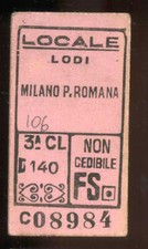 Biglietto Treno Ferrovia Lodi
