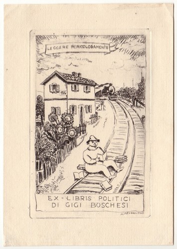 Mario marioni exlibris - mario, marioni: