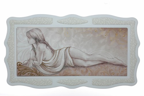 Quadro nudo con - nudo, oro